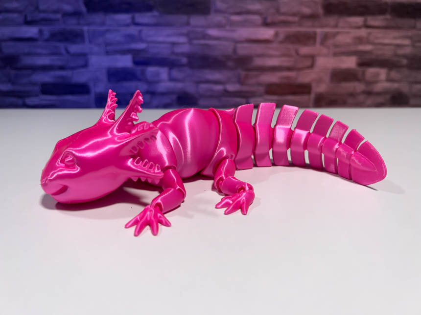 3D Printed Articulated Axolotl