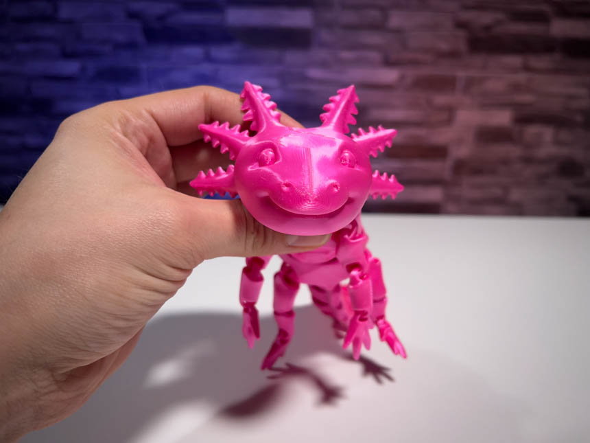 3D Printed Articulated Axolotl