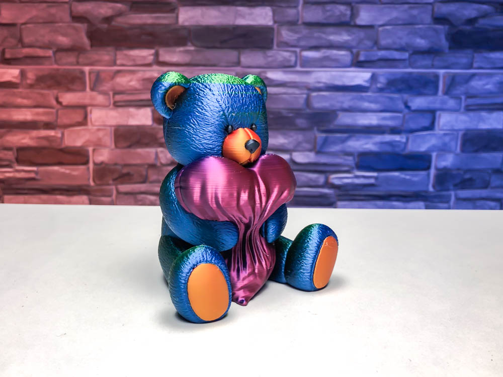 Multicolor Loving Bear Heart STL for download