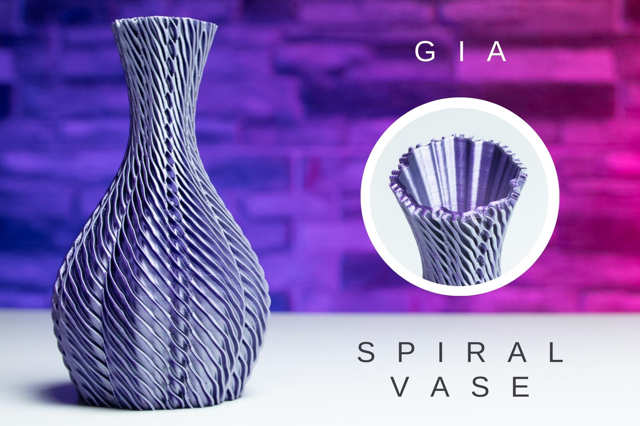 3D Printed Spiral Vase GIA