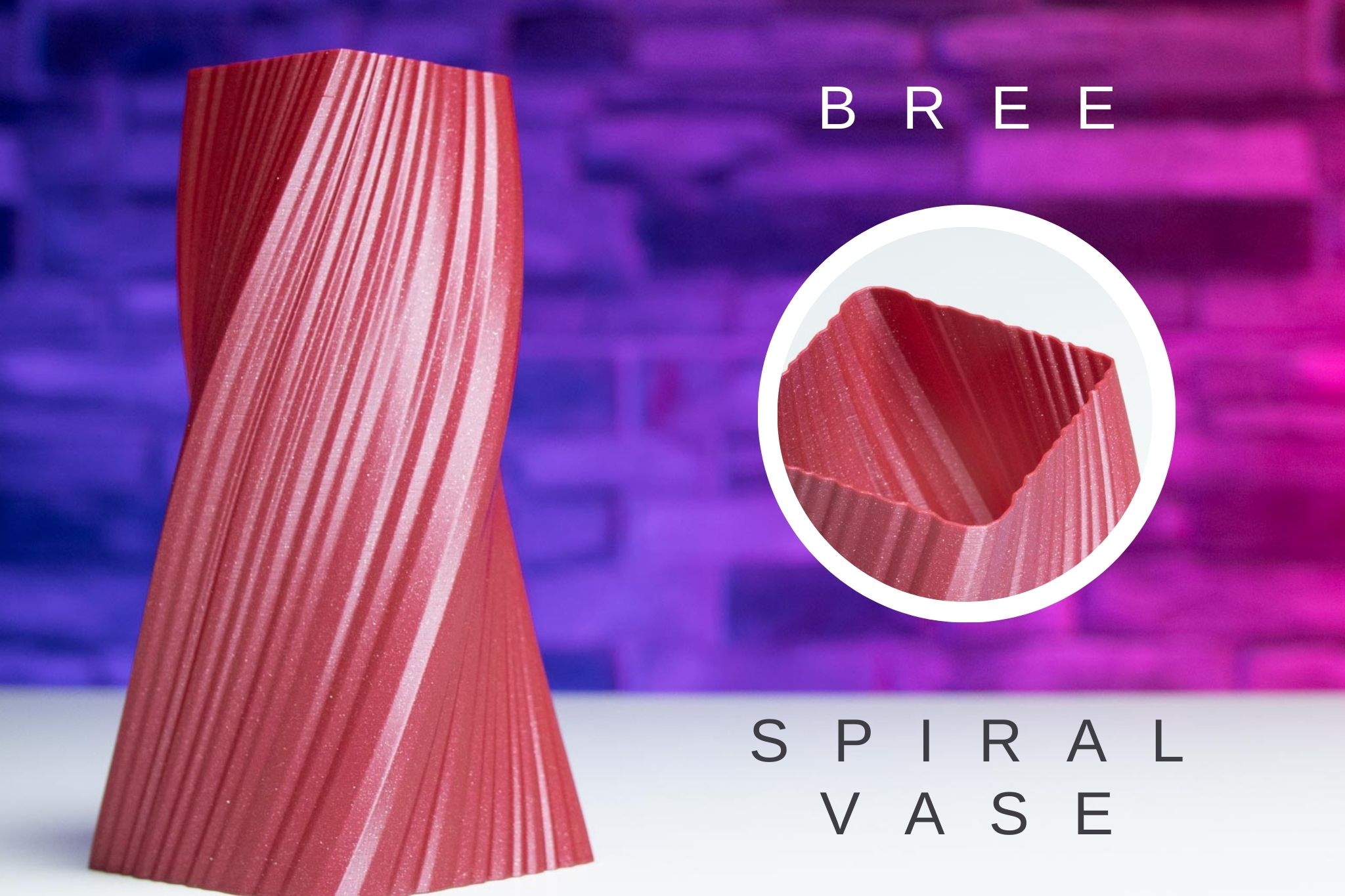 3D Printed Spiral Vase BREE