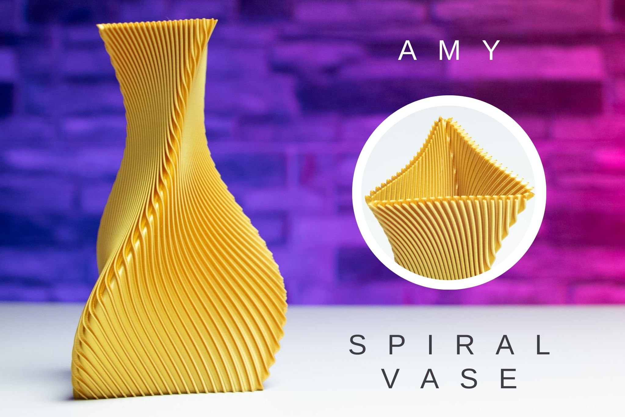 3D Printed Spiral Vase AMY