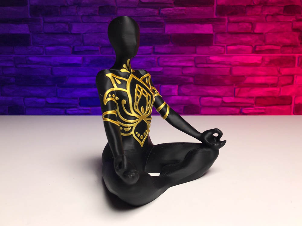 Multicolor Yoga Woman STL for download