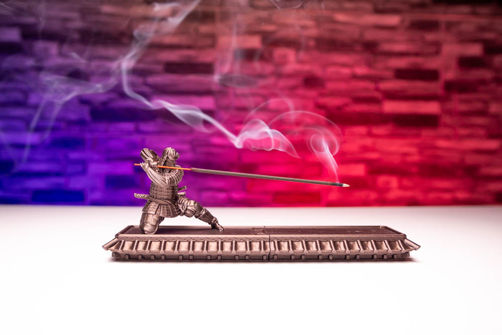 3D Print King Samurai Incense Stick Holder STL for download
