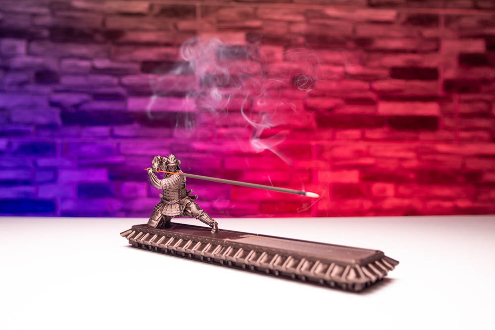3D Print King Samurai Incense Stick Holder STL for download