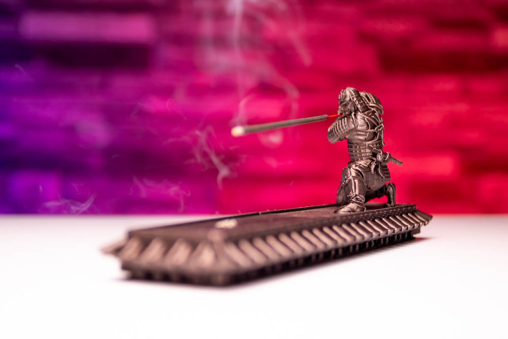 3D Print King Samurai Incense Stick Holder STL for download