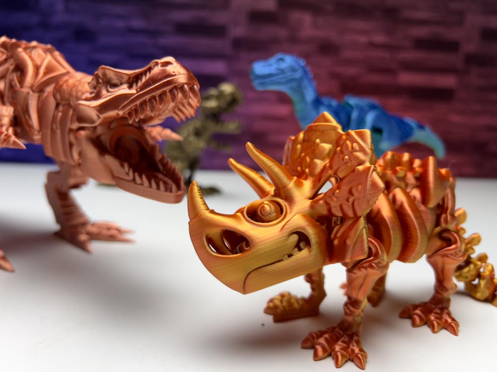 3D Print Dinosaur - Triceratops, T-Rex, Raptor